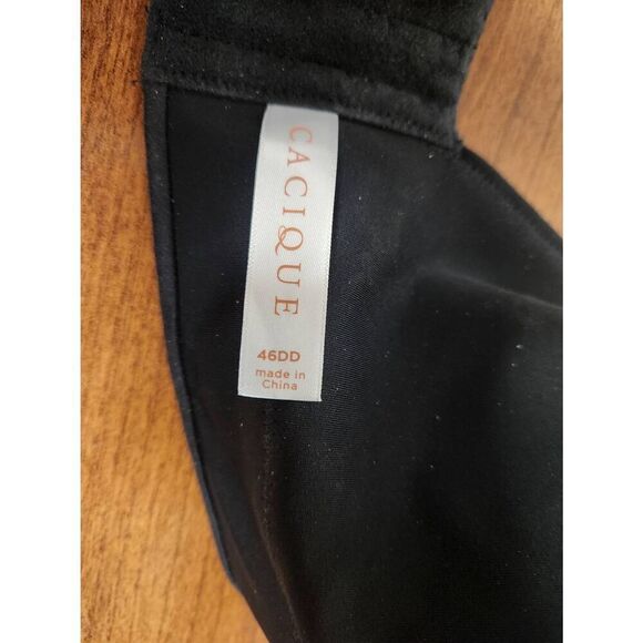 Cacique Invisible Backsmoother Lightly Lined Full Coverage Bra Black Size 46DD - Picture 9 of 9